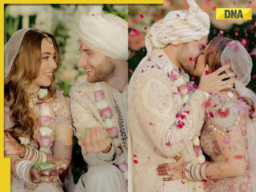 Anurag Kashyap's daughter Aaliyah Kashyap marries Shane Gregoire, newlyweds kiss each other in stunning wedding pics
