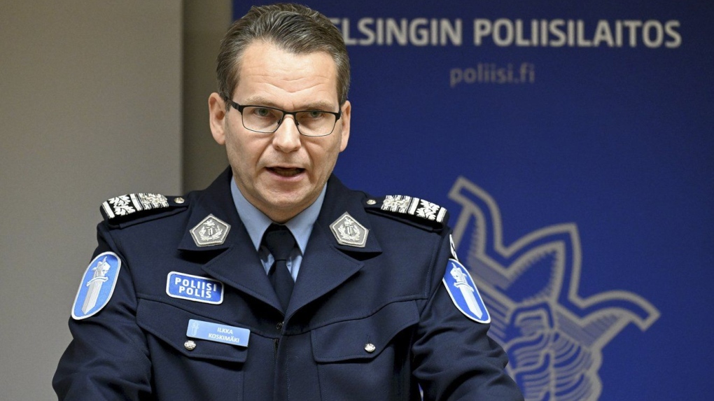 Finnish National Police Comissioner Ilkka Koskim'ki attends a press conference in Helsinki, Finland, Thursday, Dec. 26, 2024. (Jussi Nukari/The Canadian Press)