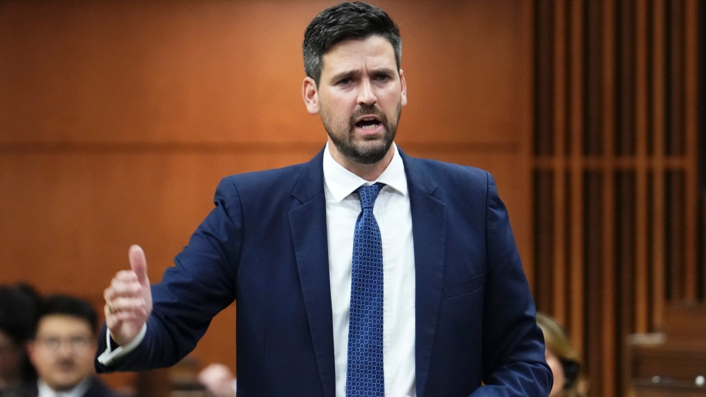 Minister of Housing, Infrastructure and Communities Sean Fraser rises during question period in the House of Commons on Parliament Hill in Ottawa on Thursday, Oct. 26, 2023. (Sean Kilpatrick/The Canadian Press)