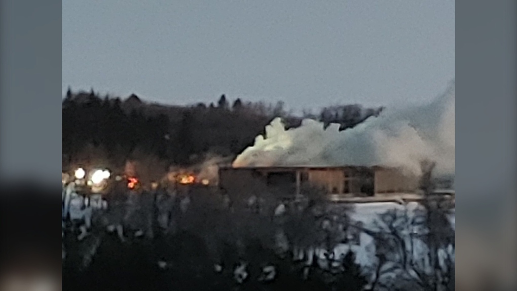 Crews battle fire at Minnewasta Golf and Country Club in Morden, MB
