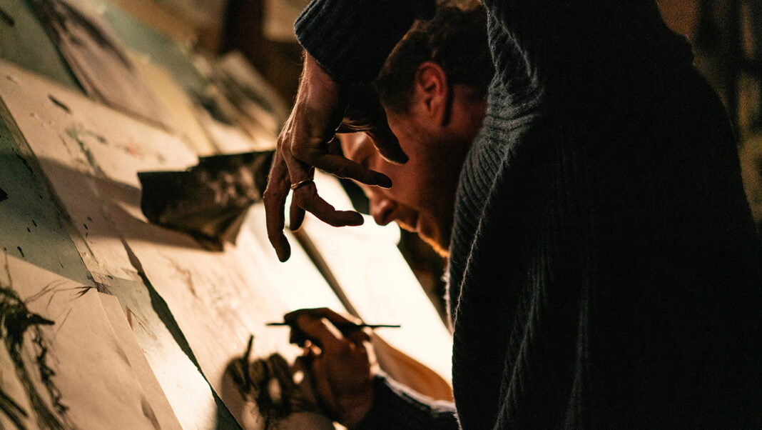 Benedict Cumberbatch appears in The Thing with Feathers by Dylan Southern, an official selection of the 2025 Sundance Film Festival.