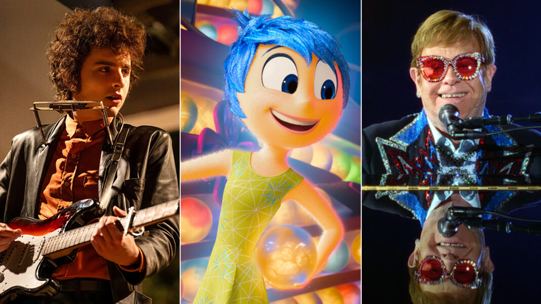Timothée Chalamet as Bob Dylan in Searchlight Pictures