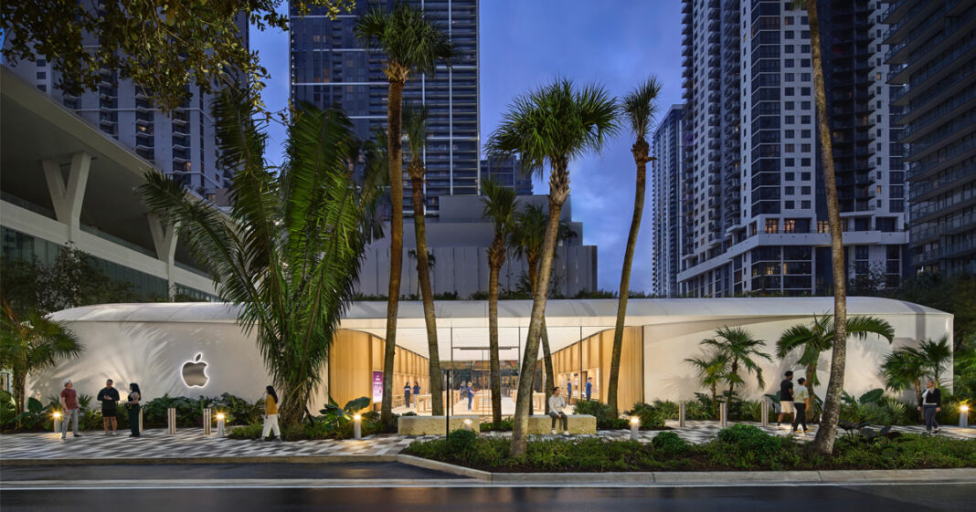 Apple Miami Worldcenter opens Friday, January 24, in downtown Miami