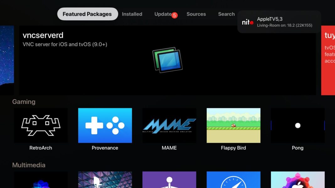NitoTV teased on tvOS 18.2 by way of palera1n jailbreak for the first time